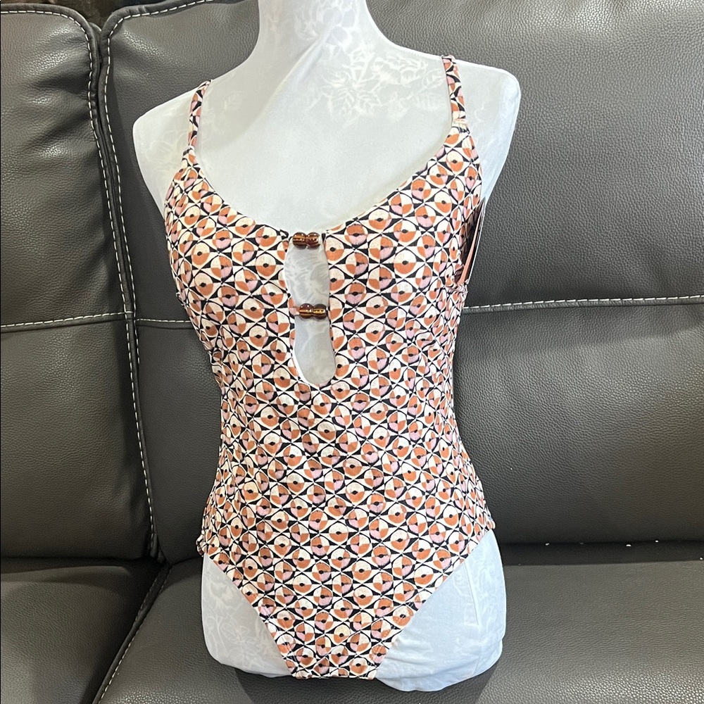 Shade & Shore Multicolor Geometric Swimsuit